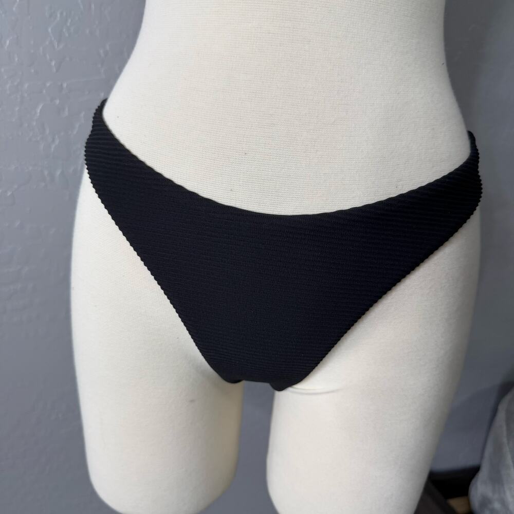 Seafolly High Cut Pant Essentials Bikini Bottom, Black, 6
